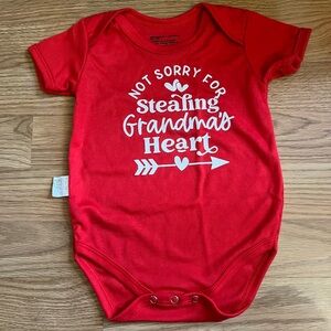 ❤️ Red onesie Valentine’s Day - Not Sorry for Stealing Grandma's Heart 💌